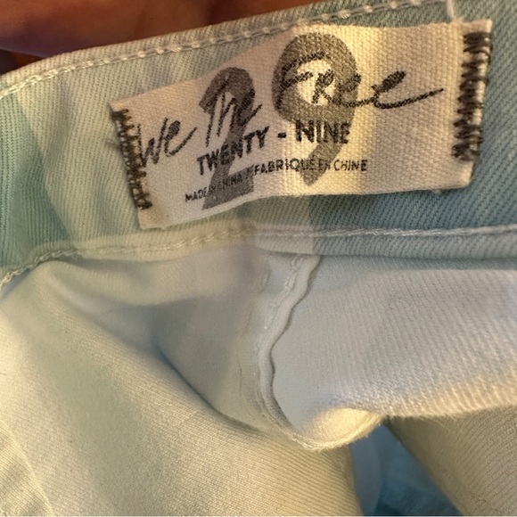 We The Free Blue and White Plaid Just Float On high-waist flare jeans size 29 - Picture 14 of 16